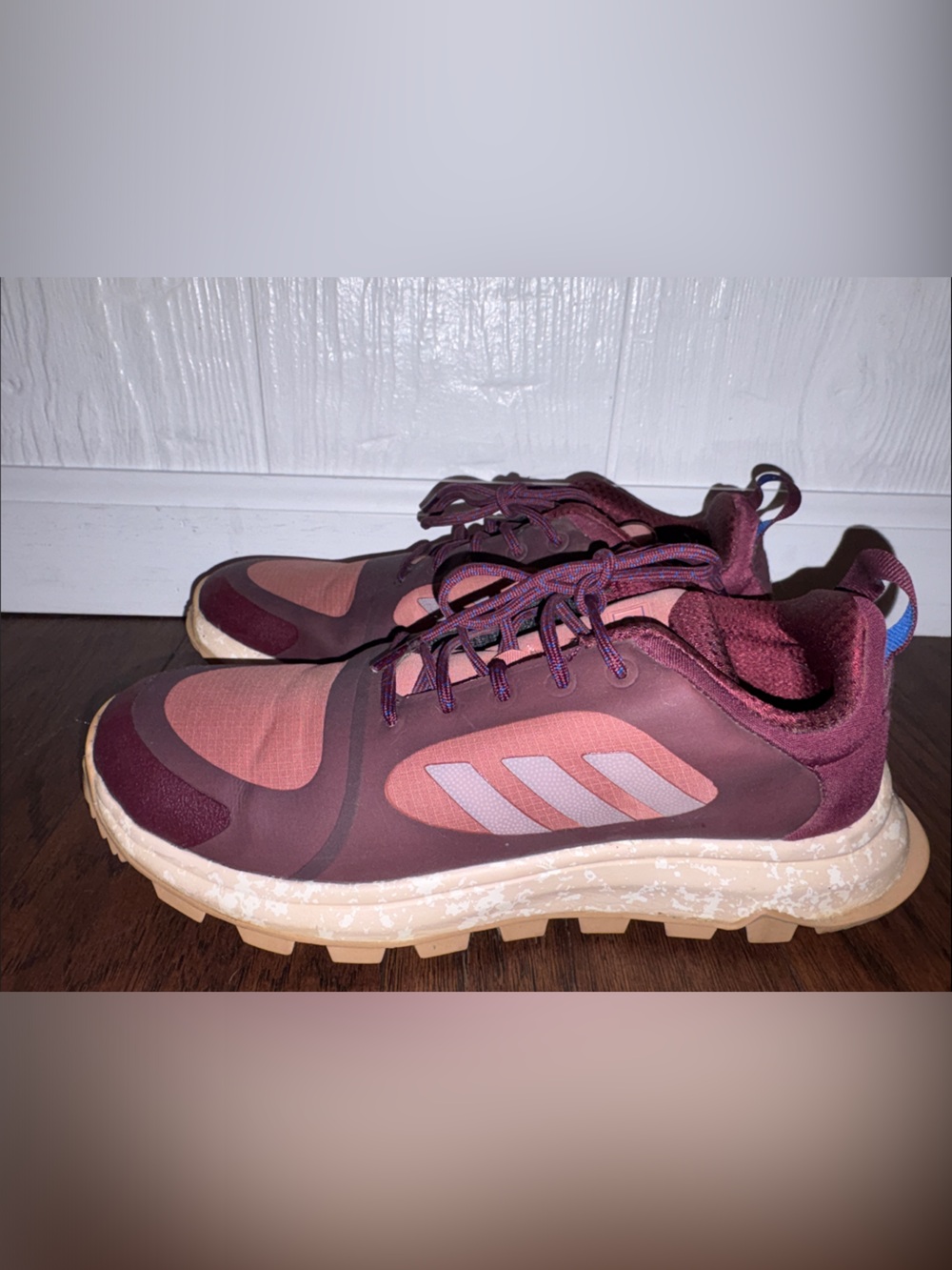 adidas Burgundy and Pink Outdoor Sneakers